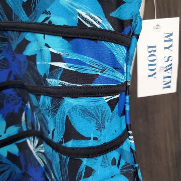 "My Swim Body" Swimsuit 🩱 🌞 Slimming Design L👀K NWT Bathing Suit - Picture 9 of 12